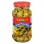 Unico sliced pizza style olives 